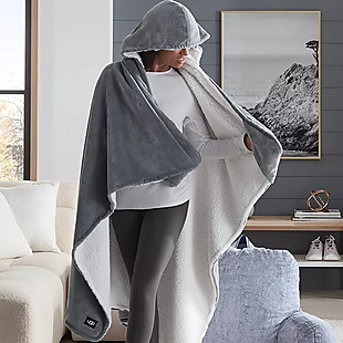 UGG Plush Hooded Throw $35