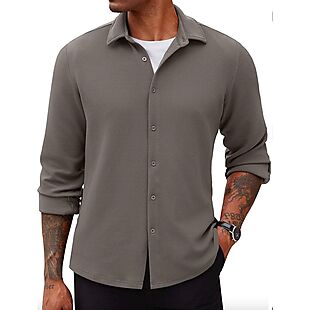 Men's Button-Down Shirt $10