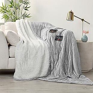 Heated Sherpa Throw Blankets from $45