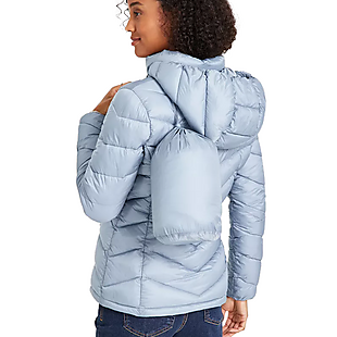 Packable Hooded Puffer Coat $50