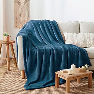 Faux-Fur Plush Throw $9