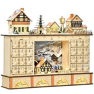 17" Light-Up Wood Advent Calendar $47