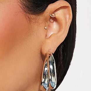 Layered Hoop Earrings $11