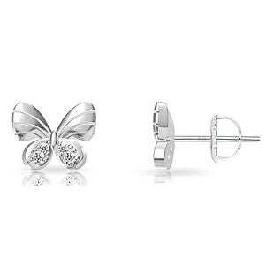 Silver Butterfly Earrings $14