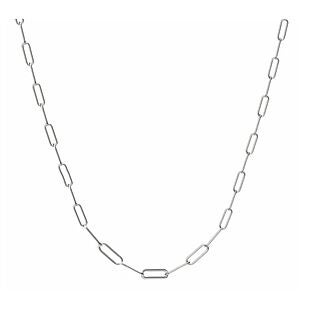 Sterling Silver Paperclip Necklace $26