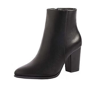 Faux-Leather Ankle Boots $25 with Prime