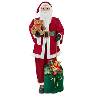 5' Plush Standing Santa $50