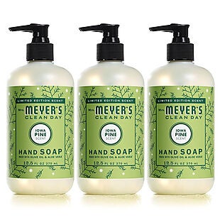 3pk Mrs. Meyers Iowa Pine Hand Soap $12