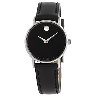 Women's Movado Black Dial Watch $189