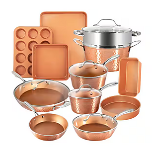 17pc Gotham Steel Cookware Set $160