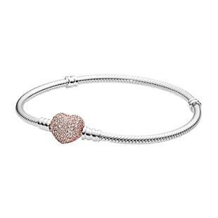 Crystal Heart Charm Bracelet $12