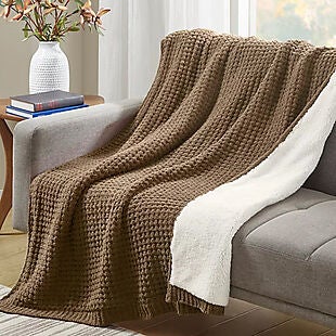 Madison Park Chenille & Sherpa Throw $12