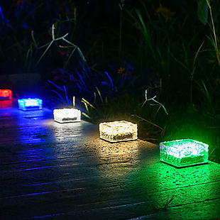 6pk Solar Ice Brick Lights $49