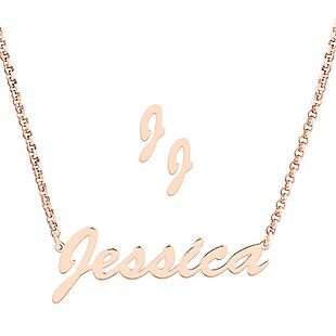 Custom Name Necklace & Earrings $25