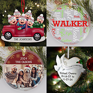 Personalized Holiday Ornaments $10