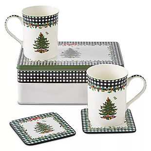 5pc Spode Christmas Mug Set $20