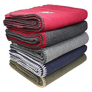 2pk Wool-Blend Camping Blankets $40