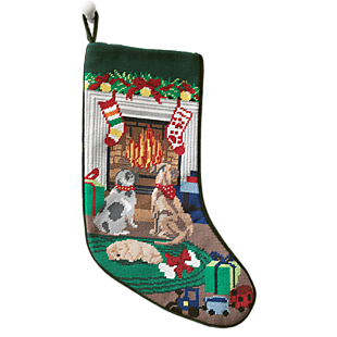 Lands' End Needlepoint Stocking $16