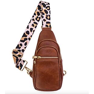 Sling Bag with Printed Strap $24