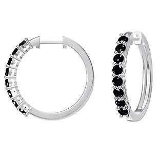 Black Hoop Earrings $13