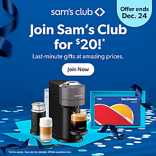 Sam's Club 1-Year Membership $20