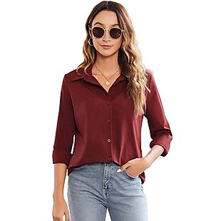 Women's Button-Down Blouse $10