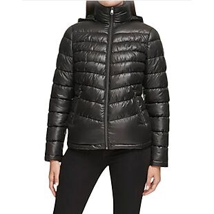 Kenneth Cole Hooded Puffer Coat $40