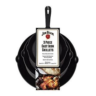 Jim Beam Cast-Iron Skillet Set $28