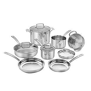 11pc Cuisinart Stainless Cook Set $90