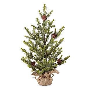 Burlap Tabletop Christmas Tree $10