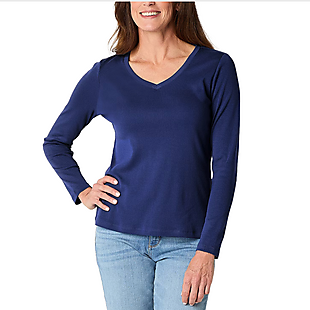 Long-Sleeve Cotton Tees $7 in 25 Colors