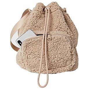 Cozy Sherpa Bucket Bag $10