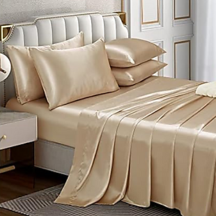 6pc Queen Satin Sheet Sets $21