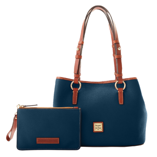 Dooney Leather Bag & Pouch Set $119