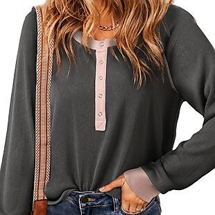 Button-Up Henley $23