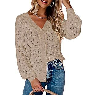 Women's Crochet Cardigan $14