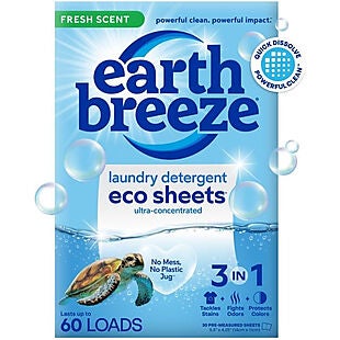 60ct EarthBreeze Laundry Sheets $11