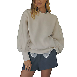 Pilcro Slouchy Crew-Neck Sweatshirt $70