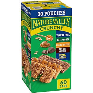 30ct Nature Valley Variety Pack $9