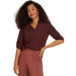 Women's Button-Down Blouse $10