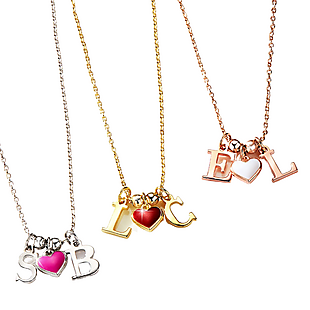 Couple's Initial & Heart Necklace $20