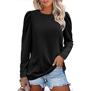 Women's Puff-Sleeve Top $12 in 16 Colors