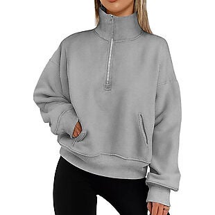 Oversized Half-Zip Sweatshirt $23