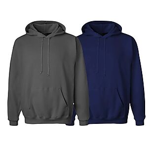 2 Fleece Pullover Hoodies $26