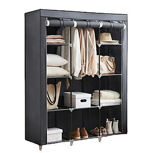 Portable Wardrobe with 10 Shelves $39