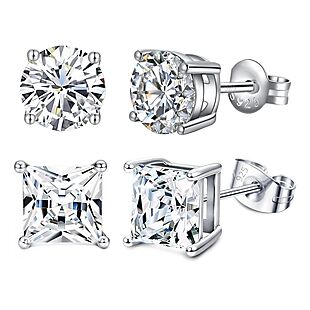 2pk Sterling Silver Studs $15