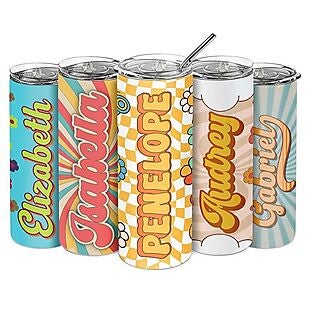 Customizable Retro Tumblers $21