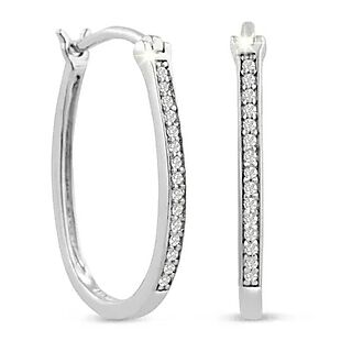 1/4ct Diamond Hoop Earrings $25