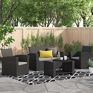 4pc Rattan Cushioned Patio Set $370