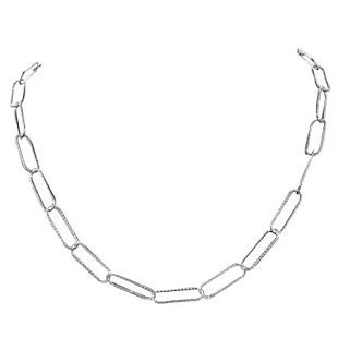 Sterling Silver Paperclip Necklace $30